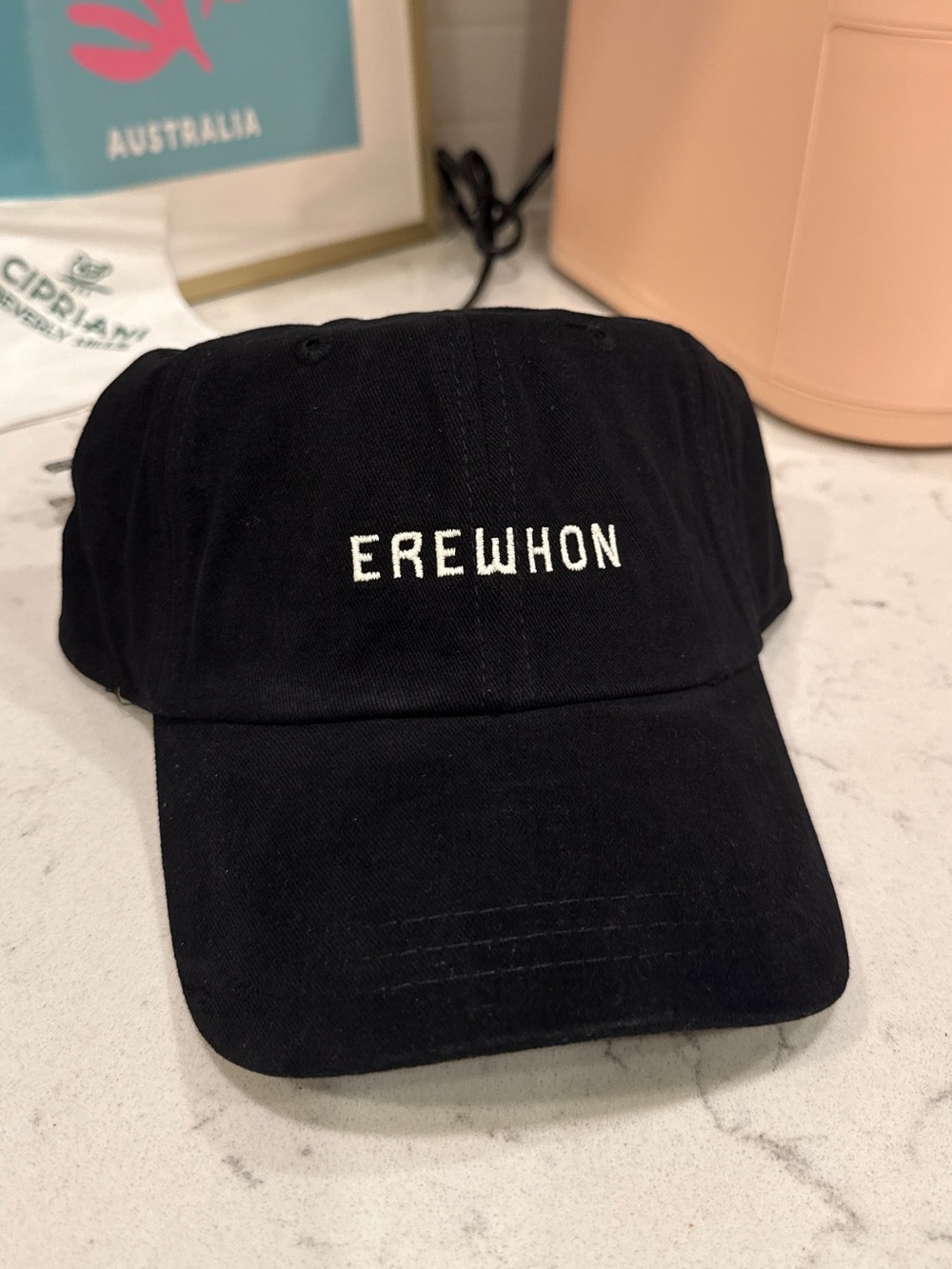 NWT Erewhon Black Dad Hat Logo